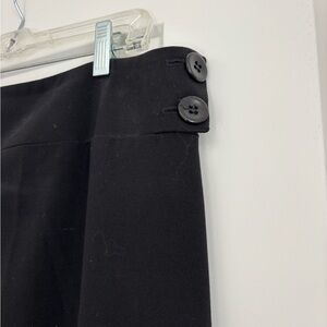 Black Button-Detail Skirt